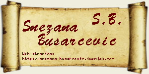 Snežana Busarčević vizit kartica